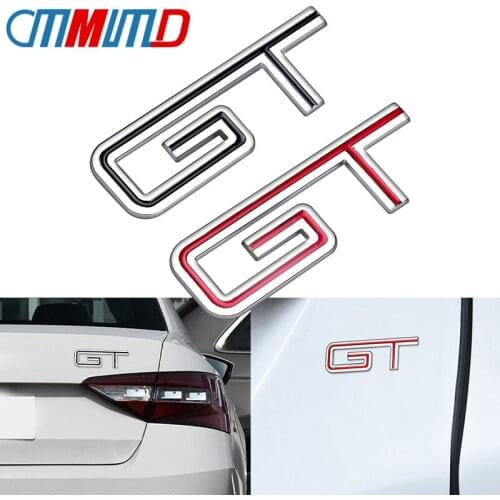 Car accessories 3D Metal GT side Emblem Car Badge Stickers Decal for ford mustang focus 2 3 fiesta ranger mondeo mk2 Car Styling