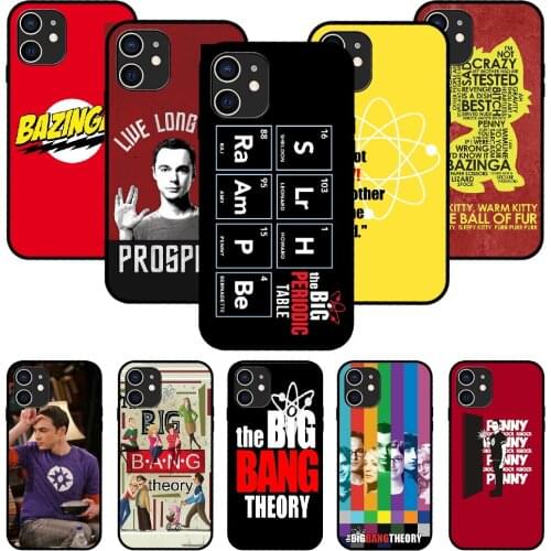 For iPhone 11 12 8 Plus Mini Pro X XR XS Max 4 5 7 6 6S 8 SE Phone Case Black Cover Coque Fashion Funda The Big Bang Theory