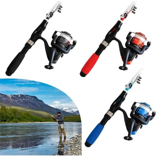 Kids Fishing Pole, Telescopic Fishing Rod and Reel Combos with Spincast Fishing Reel, Various Fishing Lures, Carry Bag