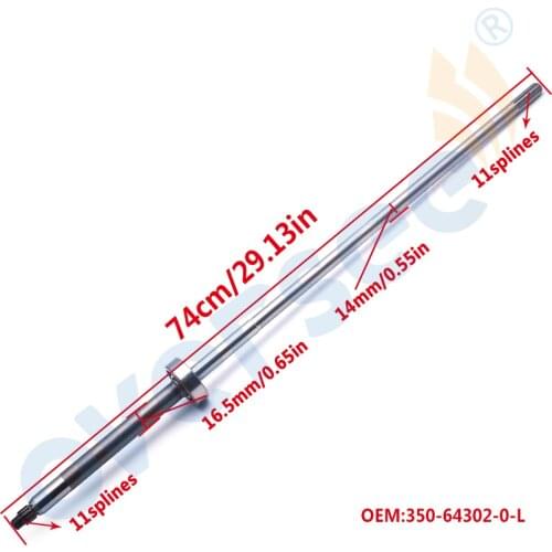Long Driver Shaft 350-64302-0 For Tohatsu Outboard Engine 9.9HP 15HP 18 HP NS15B2 NS9.9D 2 Stroke 350-64302