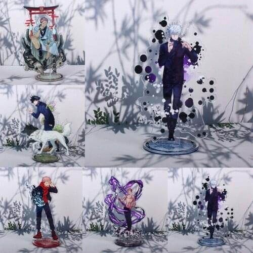 16cm Japan Anime Jujutsu Kaisen Acrylic Figure Gojou Satoru Yuji Itadori Figures Plate Holder Stand Model Plate Decor For Gifts