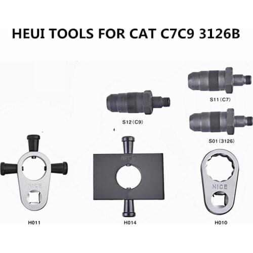 HEUI Common Rail Injector Nozzle Disassemble Repair Tool Sets/HEUI Nozzle Adapters For CAT C7C9 3126