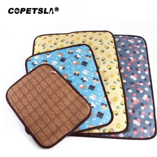 Copetsla Dog Mat Cooling Summer Pad Mat For Dogs Cat Blanket Sofa Breathable Pet Dog Bed Summer Washable For S M L XL Dogs Car