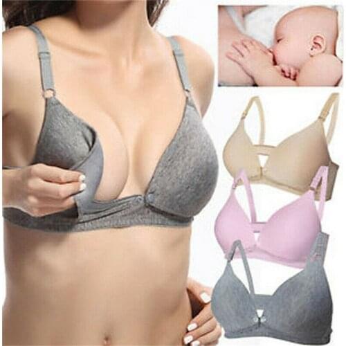 Soft Womens Seamless Nursing Bras Push Up Comfort Sleep Wire Free Bralette Maternity Breastfeeding Pregnant Bra