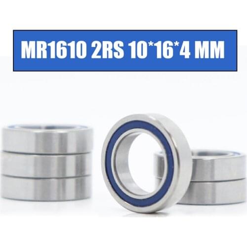 MR1610 2RS Bearings Blue Sealed 10x16x4 mm , ABEC-3 MR1610RS Ball Bearing 6700-16 Parts For Hobby RC Car Truck , Pick of 6 Pcs