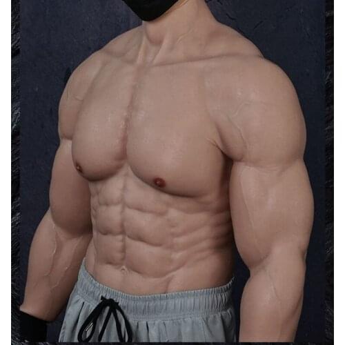 Realistic Fake Silicone Muscle Suit Strengthen Cosplay Realistic Fake Muscle Suit with Arm