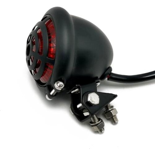 Motorcycle Turn Signals indicator Light Retro Round Alloy Taillight Rear Indicator Light Motorcycle LED Tail Rear Light J60F