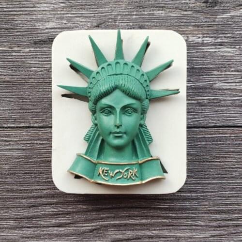 Statue Of Liberty Moud Silicone Fondant Chocolate Candy Gum Paste Sugar Craft Cake Decorating Tools Soap Resin Polymer Clay Mold