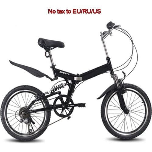 20inch folding mountain bike 6 variable speed bicycle road bike male and female cycling folding bicycle variable speed bike