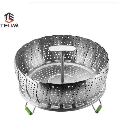 Stainless Steel Folding Steamer Telescopic Steamed Drawer Steaming Frame Set Inch