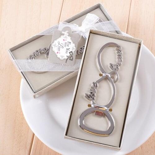 Wedding Party Souvenirs Love Forever Bottle Opener Zinc Alloy Beer Opener For Wedding Favors And Gifts LX4252