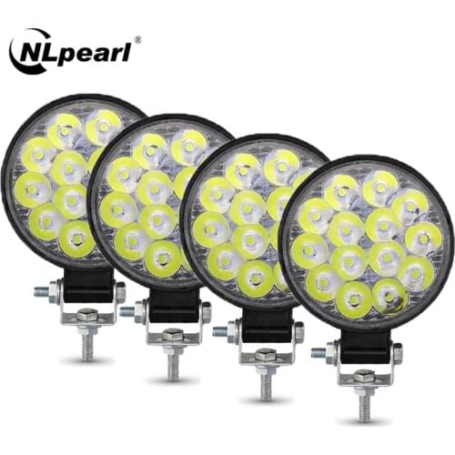 NLpearl LED Work Light Bar 27W 48W Spotlight Led Bar Offroad for Motorcycles For Truck Off road 4X4 ATV Mini Light Bar 12V 24V