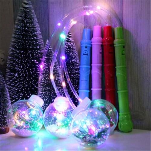 Glowing Christmas Ball LED Light Christmas Gift Childrens Small Gift Hand Rab Shake Stick Christmas Toy