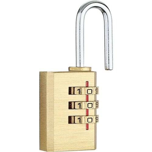 High Security Pure Copper Mini Lock 3 Digit Combination Password Lock Travel Luggage Code Padlock Suitcase Locks door lock