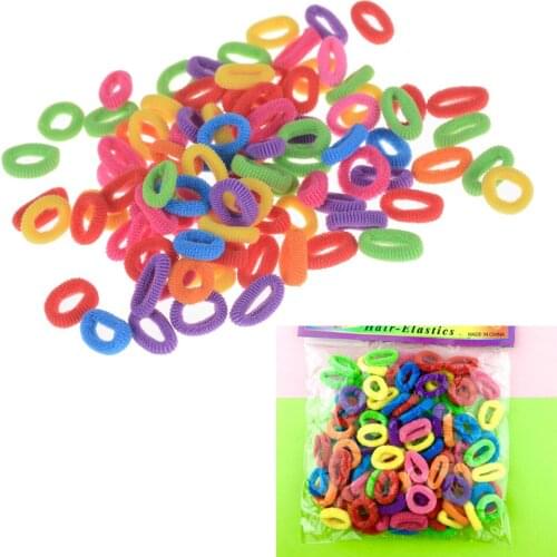 Candy Color Little Girl Elastic Hair Bands Ring Rope Headwear Hair Accessories happy