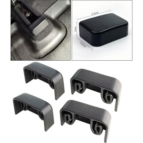 4pcs Rear Seat Slide Plug Vehicle Anti-Kick Plastic Plug for Tesla Model Y / 3 2021 Kick Soft Plug Protective Interior Accessori