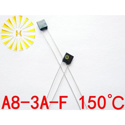 100% Original A8-3A-F 150 degree Thermal Cutoff RH150 Thermal-Links 3A 250V Black Square Temperature Fuse x 500PCS