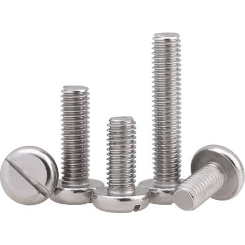 20Pcs GB67 M3 M4 M5 304 Stainless Steel Slotted Round Head Screws Slotted Head Screws