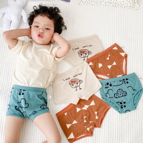 3 Pieces Lot Kid Boys Underwear Cotton Panties Shorts Toddler Boxers Baby Short Briefs Cartoons Children Funny Cute Underpants
