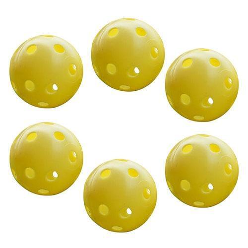 6 Pcs Indoor golf ball golf practice balls golf light ball have hole Golf Training Aids Hole Golfs Beginner Practice