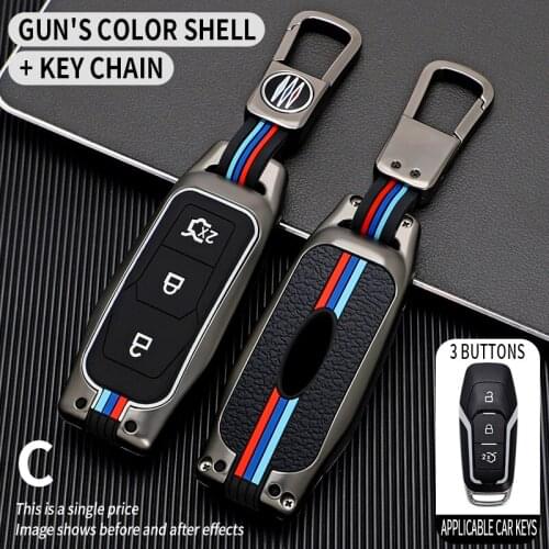 Hot Sale Car Remote Key Case Cover Holder Shell For Ford Focus 3 4 ST Mondeo 5 MK5 Mustang F-150 Explorer Edge Fiesta Kuga MK3 4