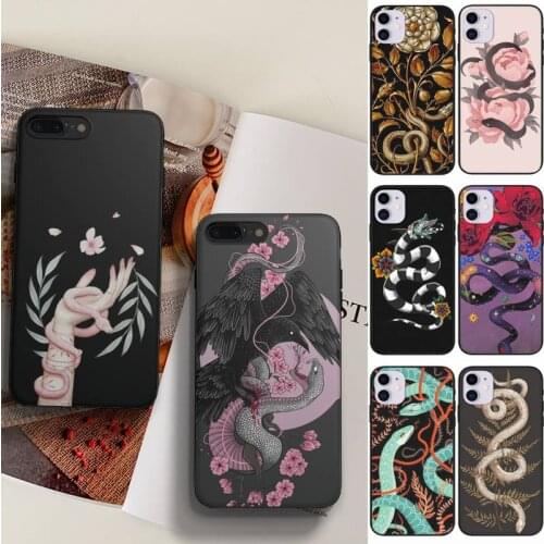 Hand Snake Flower Snake Painting Phone Case Fundas Shell Cover For Samsung S10 S20 Fe Lite S21 S30 ULTRA Plus 5G