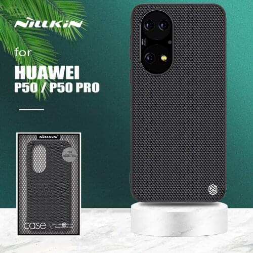 For Huawei P50 Pro Case Nillkin Textured Nylon Business Soft Edge Ultra-Thin Back Cover Phone Case for Huawei P50 P50 Pro Case
