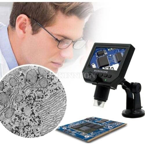 DHL 20PCS 600X 4.3" LCD Display 3.6MP Electronic Digital Video Microscope Portable LED Magnifier Support 64G Micro SD Card