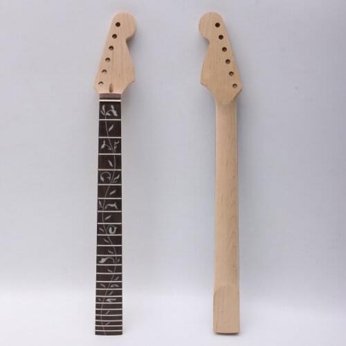 Diy 22Fret 25.5inch Electric Guitar Neck Maple+Rosewood fretboard Hand-made Unfinished