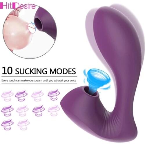 HitDesire Wireless Remote Controlled Vagina G Spot Vibrator Clitoral Vibrators with 10 Modes Frequency Sucking Function