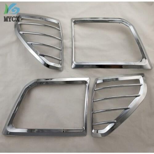 Chrome head light cover For Toyota Land cruiser Prado FJ90 3400 Spoiler SUV ABS Car Styling accessories lamps covers