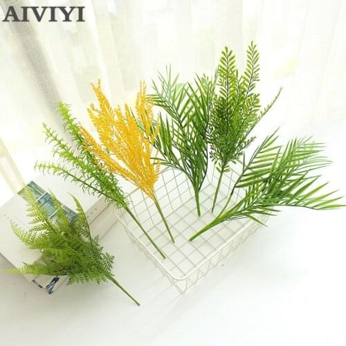 Simulation Green Plastic Grass Home Decor Artificial Plants Bonsai Living Room Garden Christmas Decoration Fake Wall