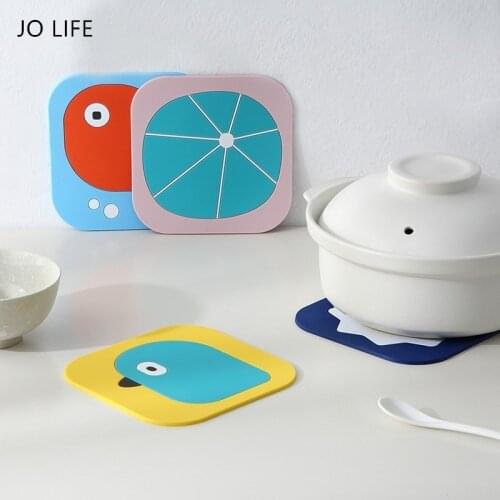 JO LIFE Silicone Dining Table Placemat Kitchen Pot Coaster Cartoon Mat Cup Bar Mug Animal Drink Pads