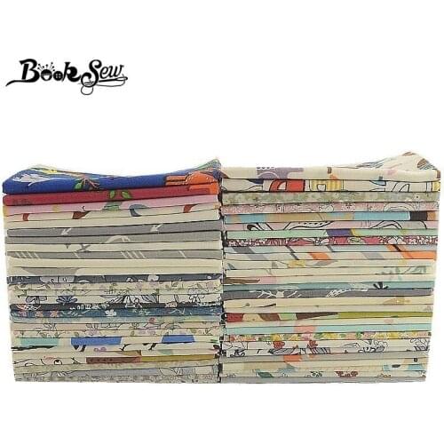 Booksew 45x45cm 100% Cotton Fabric Flower Cartoon Printed DIY Tissu Toy Sewing Material Telas Patchwork Algodon Kid Home Textile