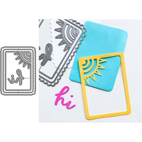 Sunshine Frame Metal Cutting Dies for Scrapbooking Handmade Mold Cut Stencil New 2021 DIY Card Make Mould Model Craft Decoration
