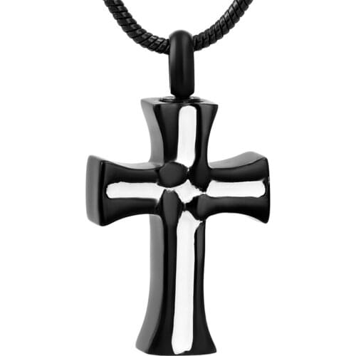 MJD8024 High Grade Stainless Steel Celtic Cross Urn necklace Cremation Jewelry Ashes Holder for Prayer for Mens (Pendant Only)