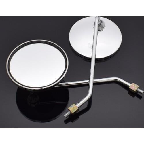 Motorcycle Back View Mirror 4.3 Inch Chrome Round Rearview Mirrors For Suzuki gs 500e gsx 250 600 1400 650f gsxs 750 1000