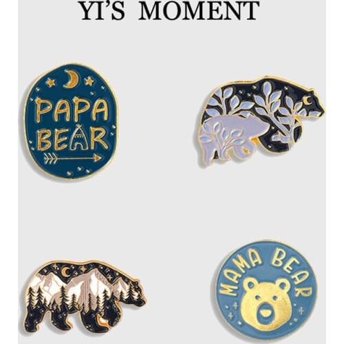 GrizzliesCute Cartoon Enamel pin Badge Shirt Denim Lapel Pins Backpack Bag Accessories