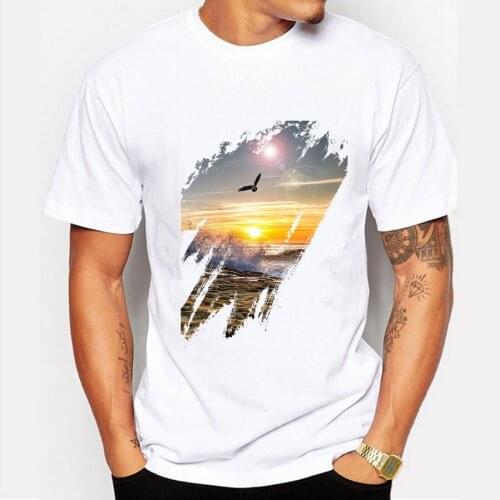 10 Styles Eagle Personality Creative Printing Casual T-shirt O-neck Short-sleeved Mens Loose Top Mens Oversized T-shirt S-4XL