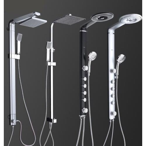 Bathroom shower system set bath shower tap wall mounted faucet mixer wall shower set Waterfall ABS Panel Massage