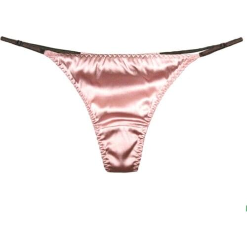 New Arrivals G-string Underwear Sexy Panties Briefs For Women Sexy Thongs Silk T Back Female Adjustable Bands panties for women