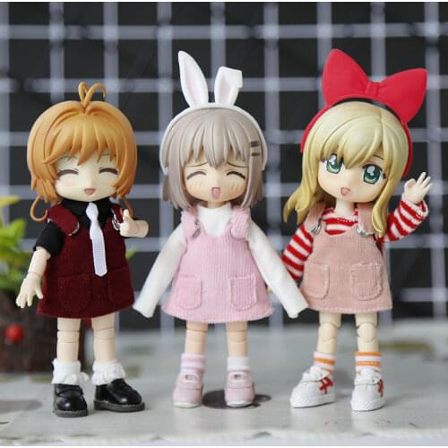 Obitsu11 doll ob11 baby clothes 11cm body can wear accessories beautiful knot pig strap skirt stripe group