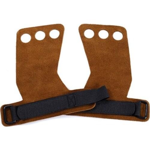 1 Pair Palm Protectors Hand Grip Cowhide Crossfit Gymnastics Guard Gloves Pull Up Bar Weight Lifting Glove Gym Gloves Workout