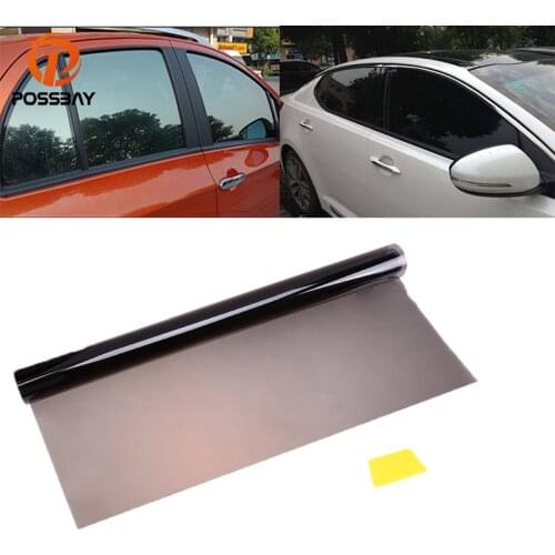 POSSBAY VLT 35% 50x300cm Black Car Window Tint Film Glass Car Auto House Commercial Solar Side Window Tinting Film
