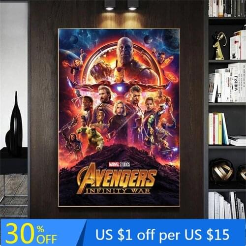 Movie Avengers Infinity war Poster Marvel Superhero Comics Canvas Painting Popular Picture Art Wall Living room Home Decor Gift