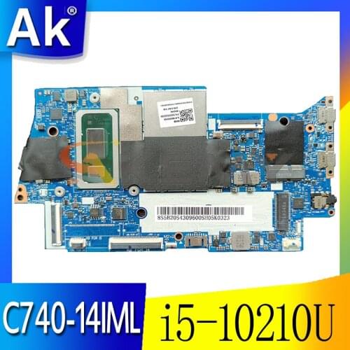 For Lenovo Yoga C740-14IML YOGA C740-14 laptop motherboard FYG41 NM-C431 motherboard CPU i5-10210U RAM 16GB tested OK Mainboard