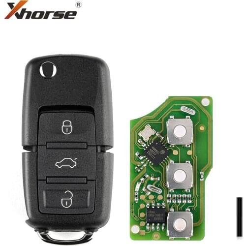 Xhorse XKB501EN Wire Remote Key For B5 Flip 3 Buttons English Version Universal Remote Key One Pcs