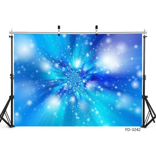 Blue Gradient Shine Bokeh Photography Backdrop Computer Printed Background for Children Baby Lovers Prom Photoshoot Photo Studio