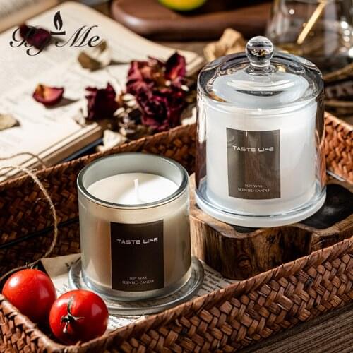 Nordic Scented candles Golden Bell Jar Glass Cup Aromatherapy Candle Desktop Ornaments Romantic Atmosphere Props Birthday Gifts