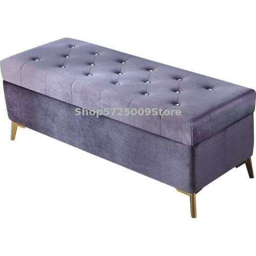 Shoe Changing Stool Shoe Cabinet Clothing Store Household Bed End Storage Sofa Stool Rectangular Rest Shoe Store Long Storage St